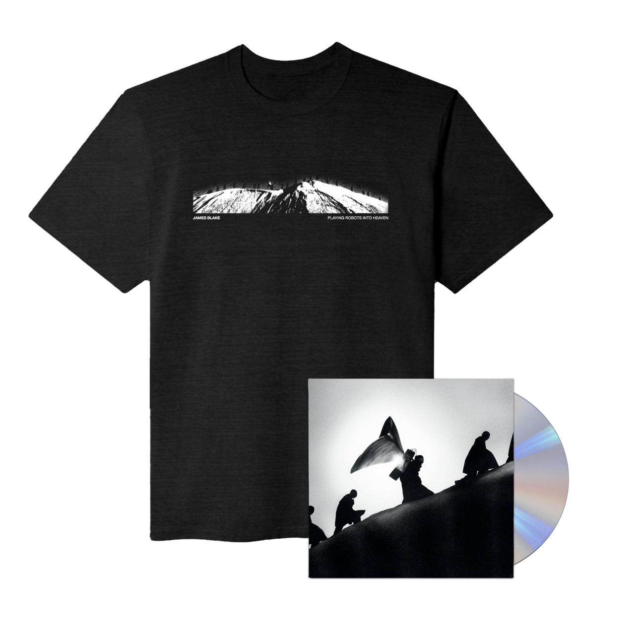 Playing Robots Into Heaven Mountain T-Shirt + Standard CD