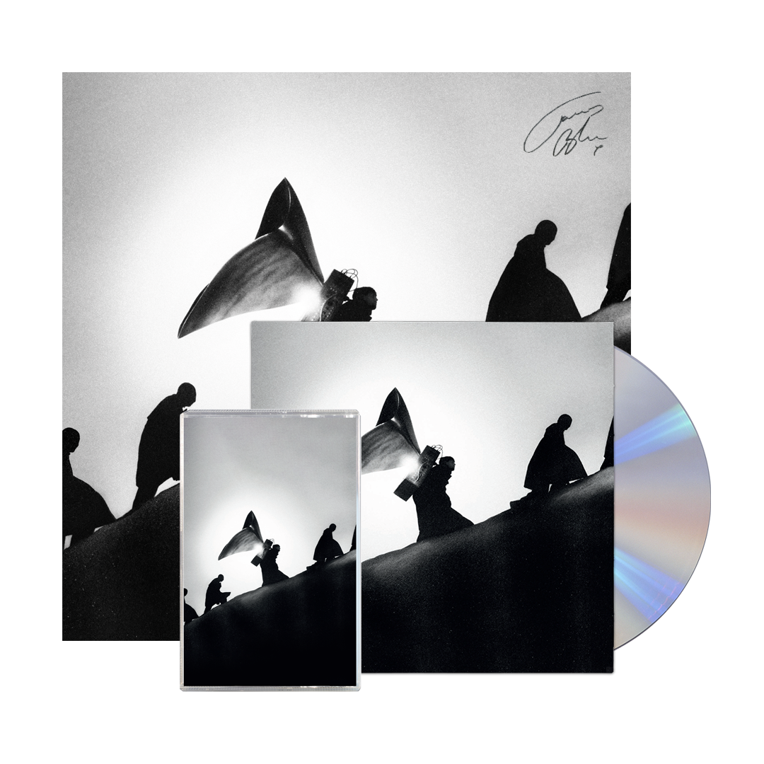 PLAYING ROBOTS INTO HEAVEN CASSETTE, CD + SIGNED ART PRINT BUNDLE